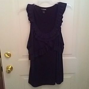 Lane Bryant Ruffle Black Dress Top